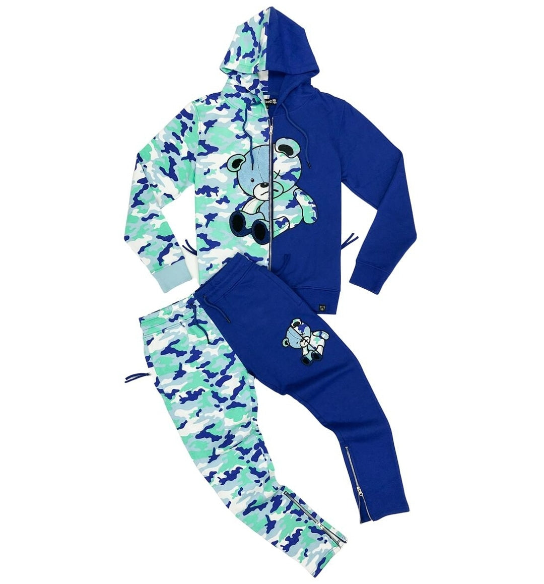 Civilized Bear Split Camo Set (Blue)