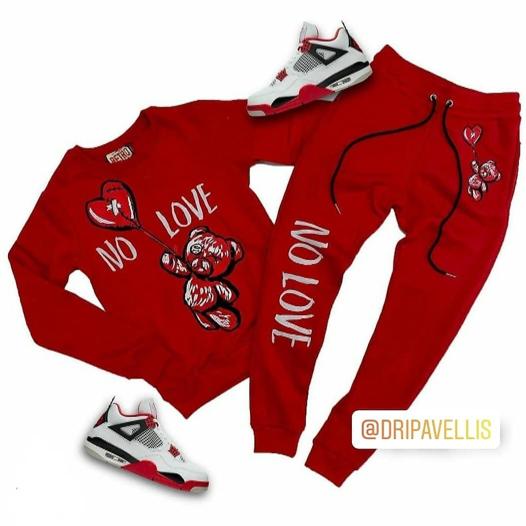 Retro Label No Love OG 4's Set