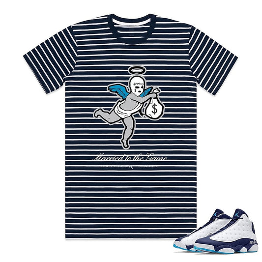 Hasta Muerte Classic Logo Stripe T-shirt (Navy)