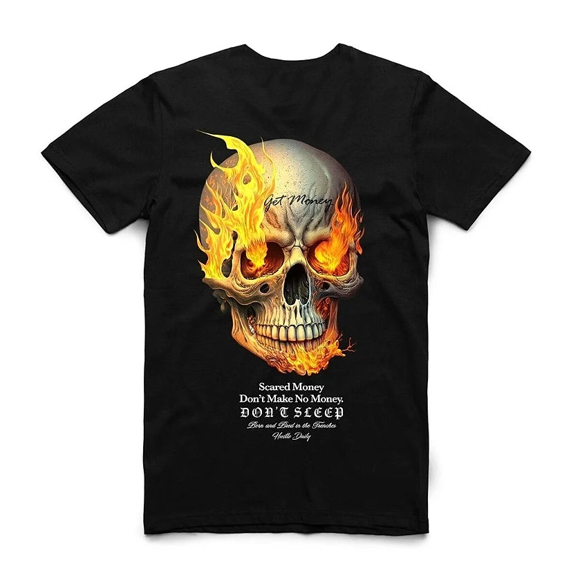 Hasta Muerte Scared Money Skull T-shirt