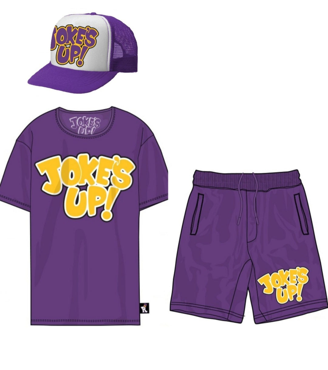 Jokes Up LA Shorts Set & Matching Trucker Hat