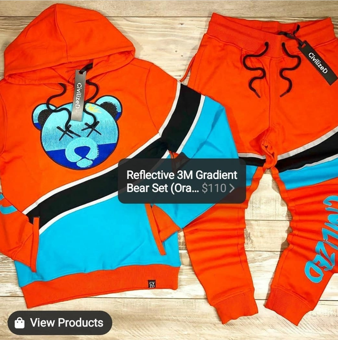 Civilized Orange 3m Reflective Set