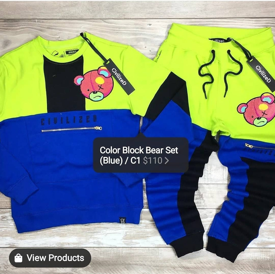 Civilized Bear Color Block Set
