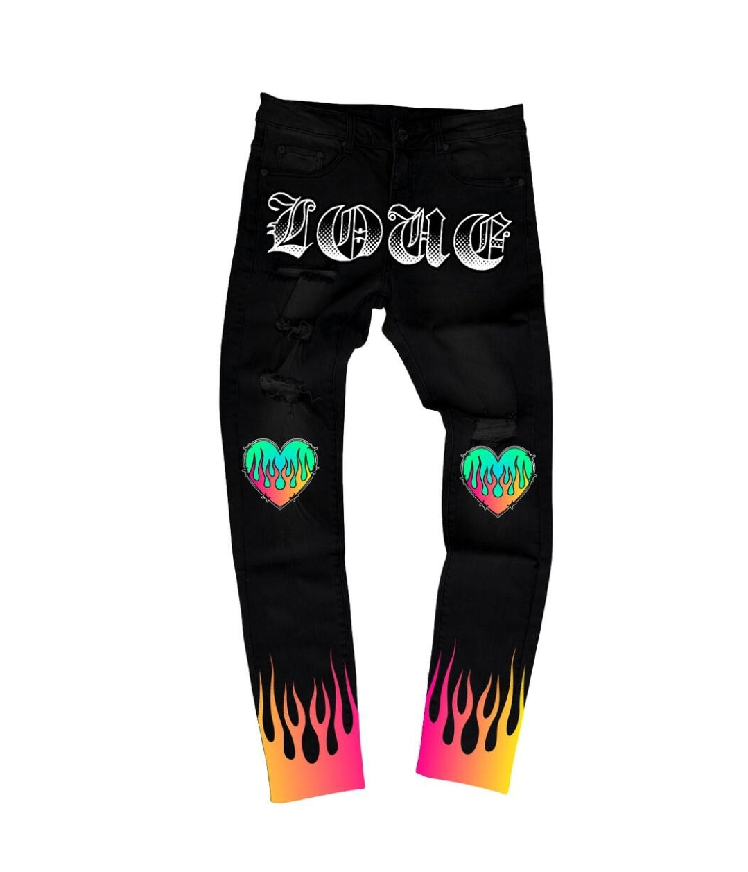 L.O.V.E. Barbwire Hearts Denim