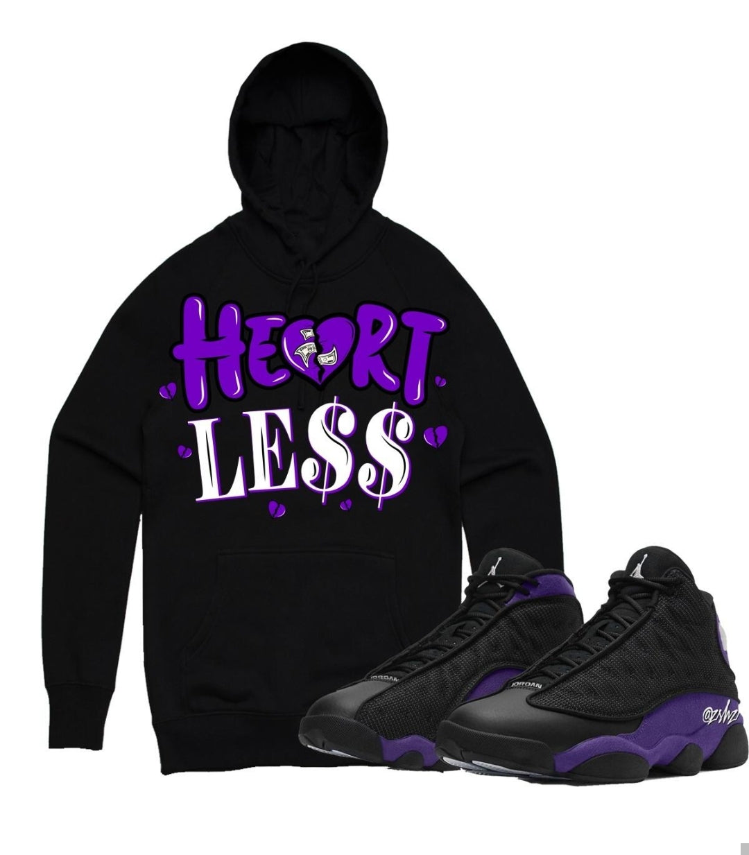 Planet Grapes Heart Less Hoodie (Purple)