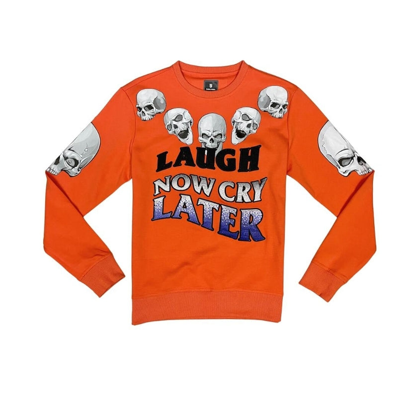 Motive Denim Laugh Now Cry Later Crew Neck (Orange)