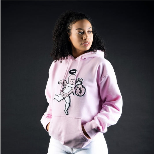 Hasta Muerte Pink Classic Logo Hoodie