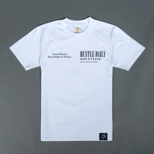 Hasta Muerte Scared Money Skull T-shirt (White)