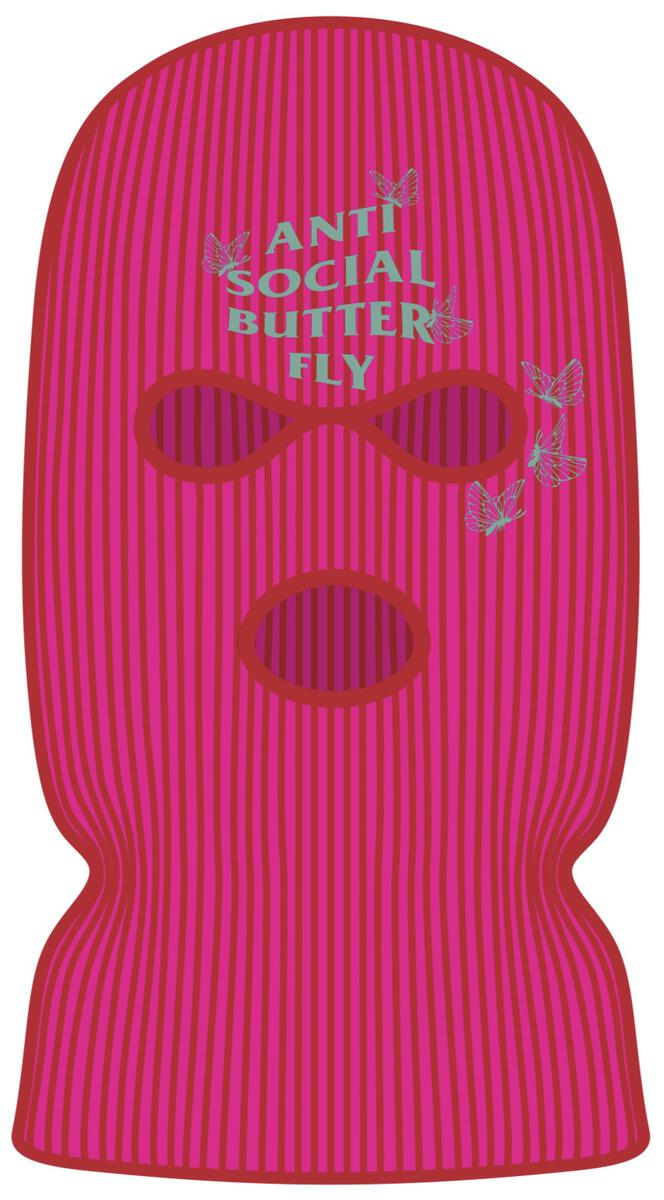 Muka Anti Social Ski Mask (Pink)