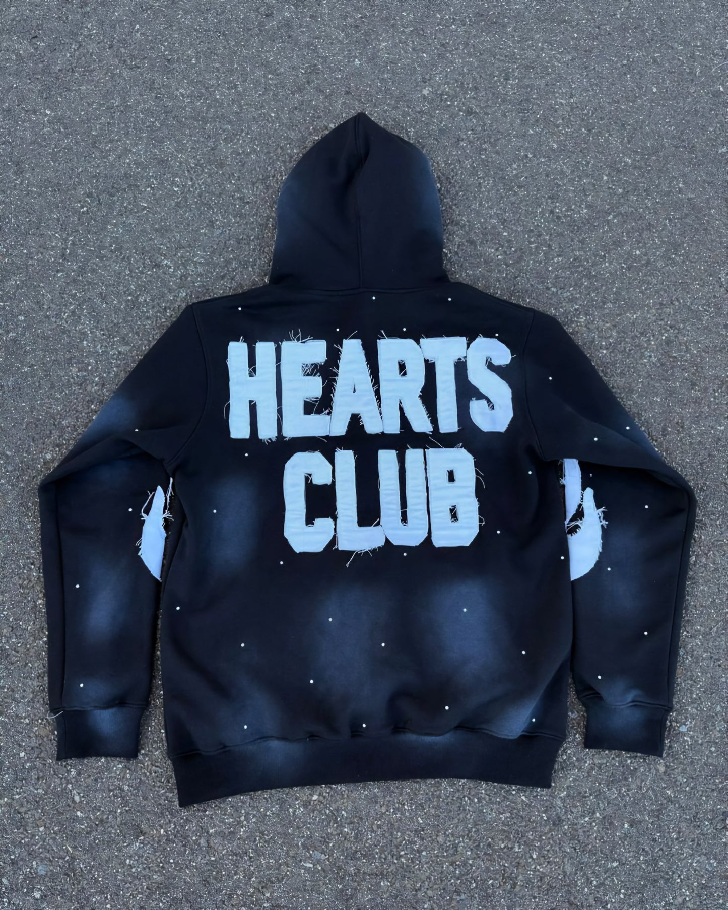 Lonely Hearts Club Distressed Rhinestone Hoodie