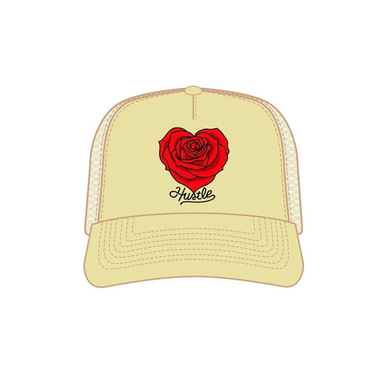 Muka Hustle Rose Trucker Hat (Oatmeal)