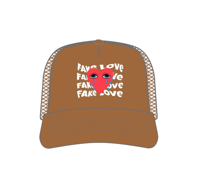 Muka Fake Love Trucker Hat (Timber)