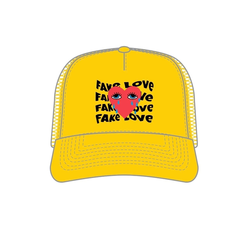 Muka Fake Love Trucker Hat (Gold)