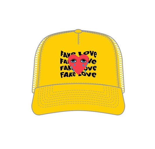 Muka Fake Love Trucker Hat (Gold)