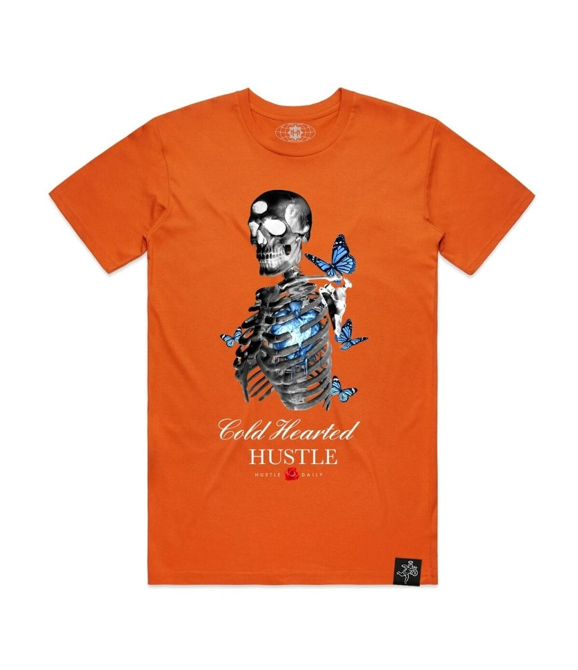 Hasta Muerte Cold Hearted Hustle (Orange) T-shirt