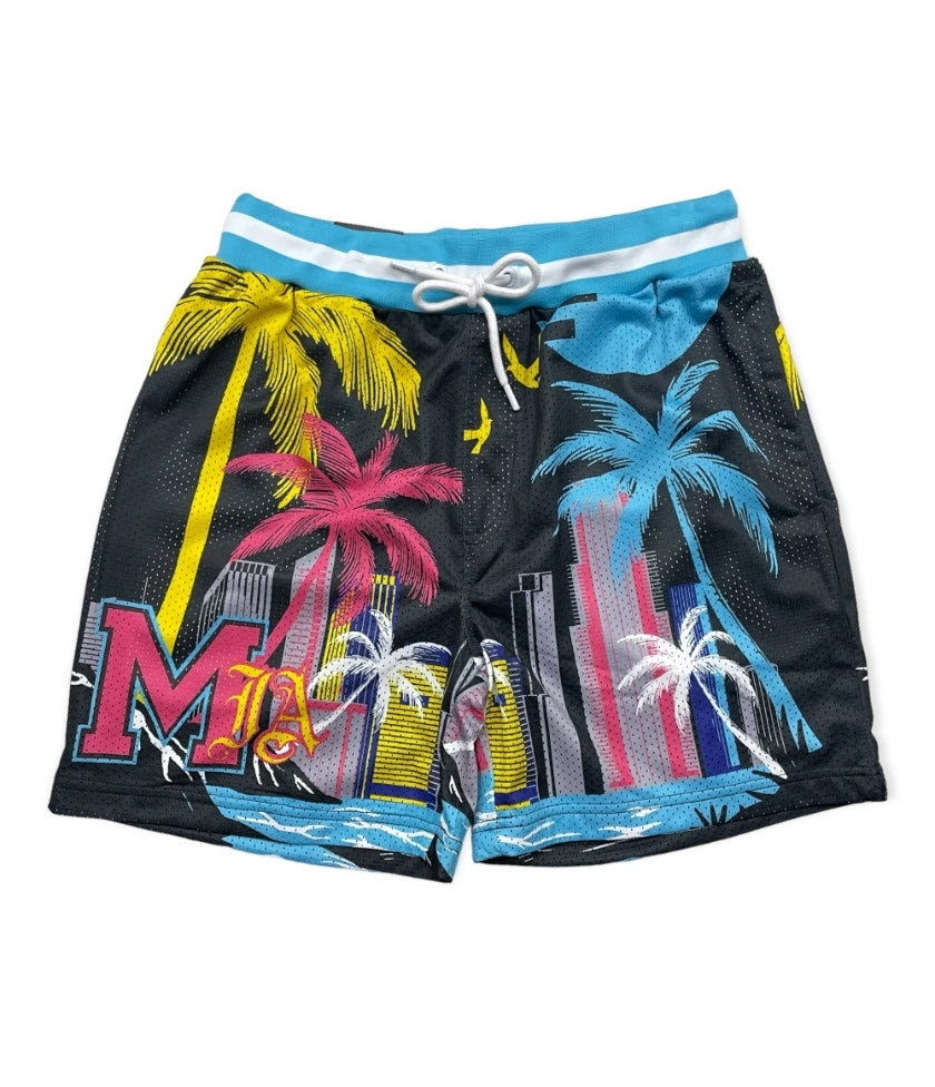Rebel Minds Miami Mesh Shorts (Black)