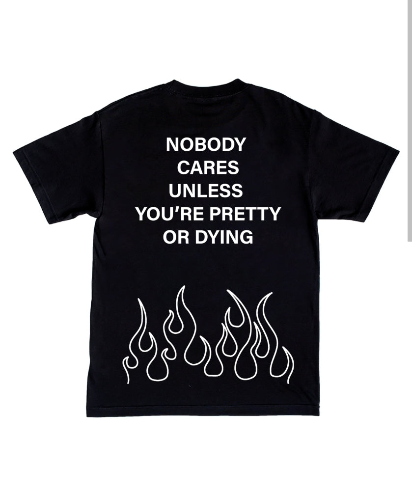 Lonely Hearts Club Nobody Cares T-shirt (Black)