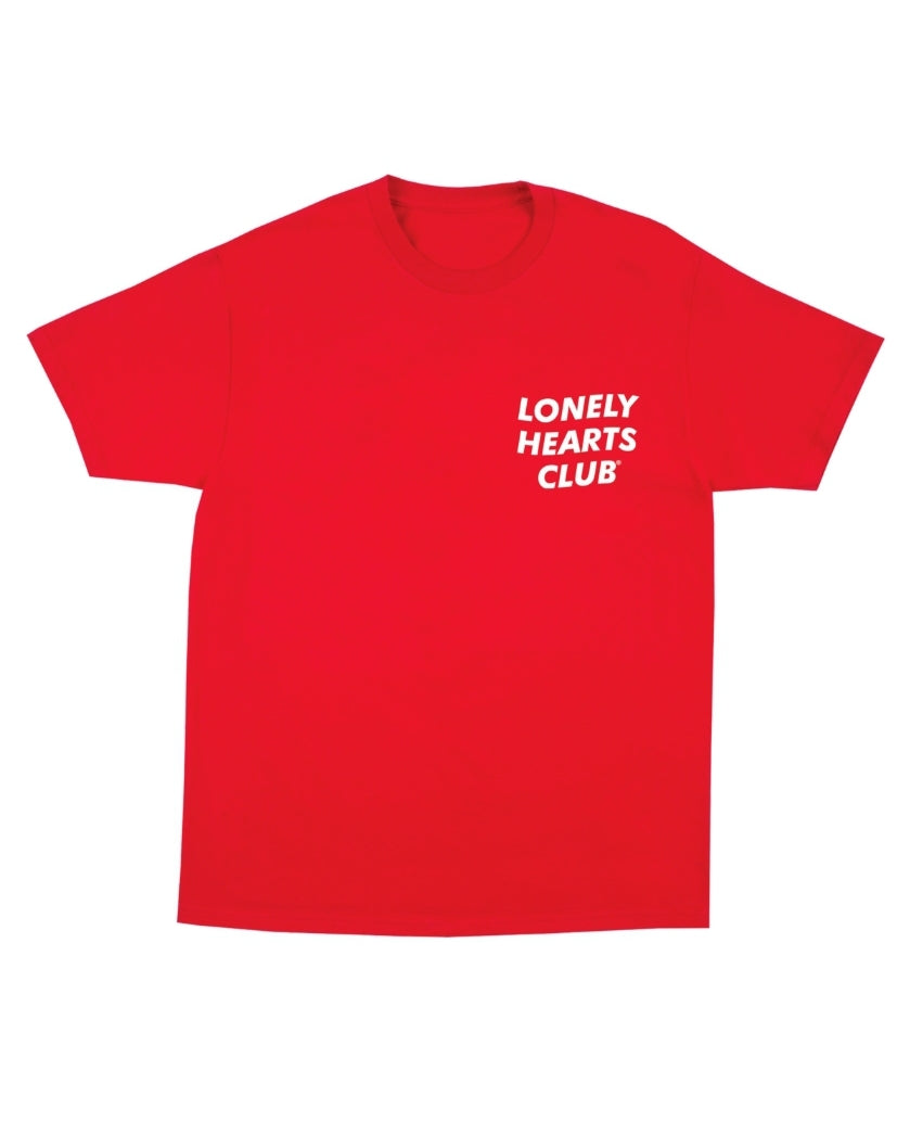 Lonely Hearts Club Nobody Cares T-shirt (Red)