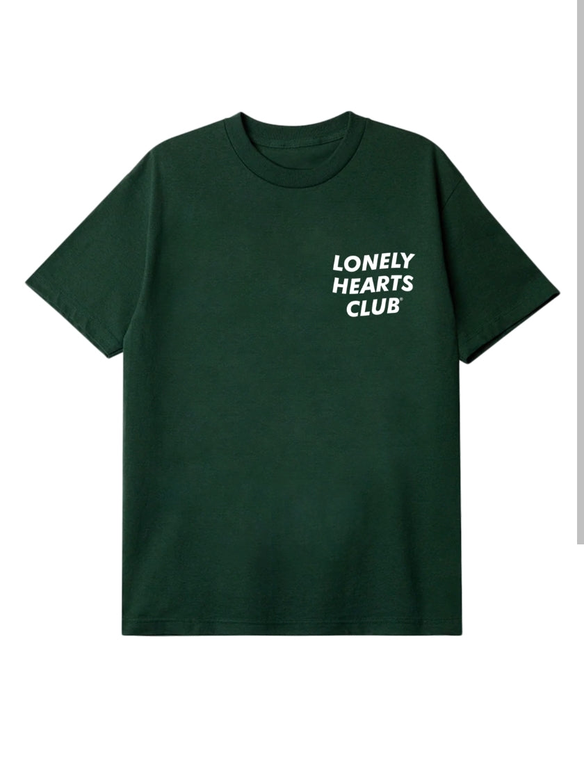 Lonely Hearts Club Nobody Cares T-shirt (Forest Green)