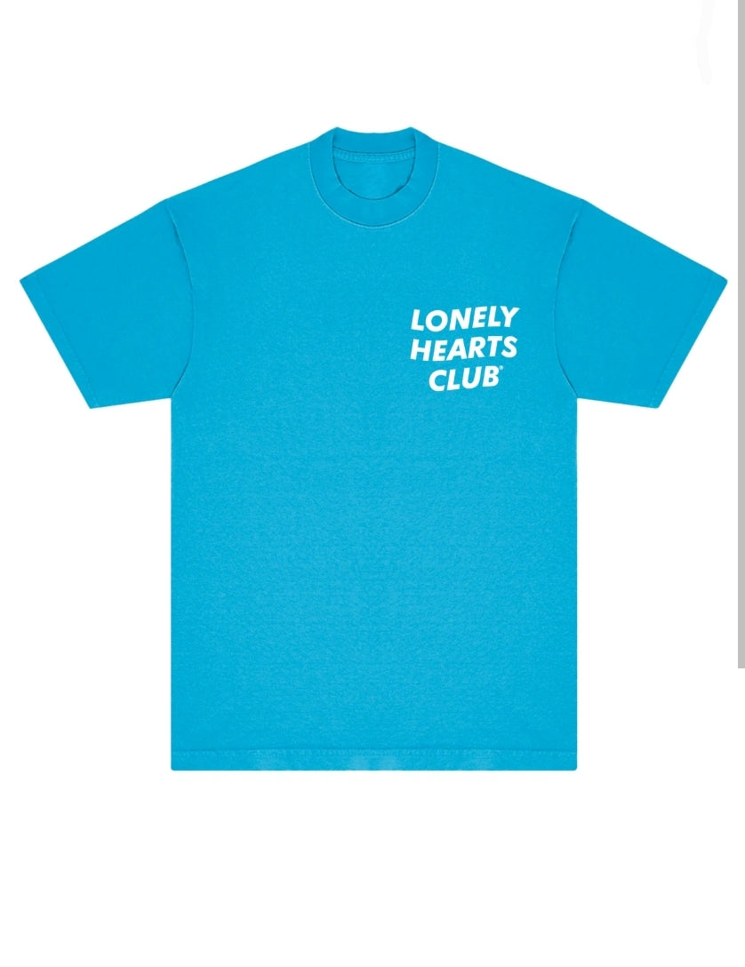 Lonely Hearts Club Nobody Cares T-shirt (Crystal Blue)