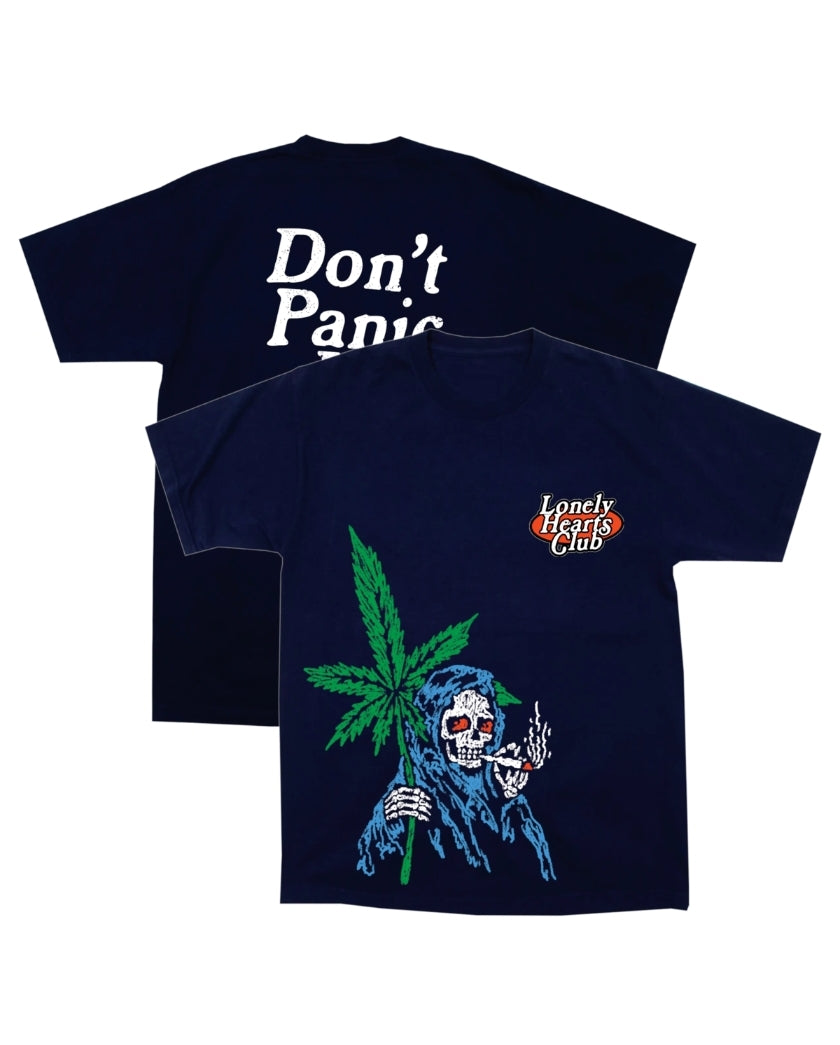 Lonely Hearts Club Don't Panic T-shirt (Navy)