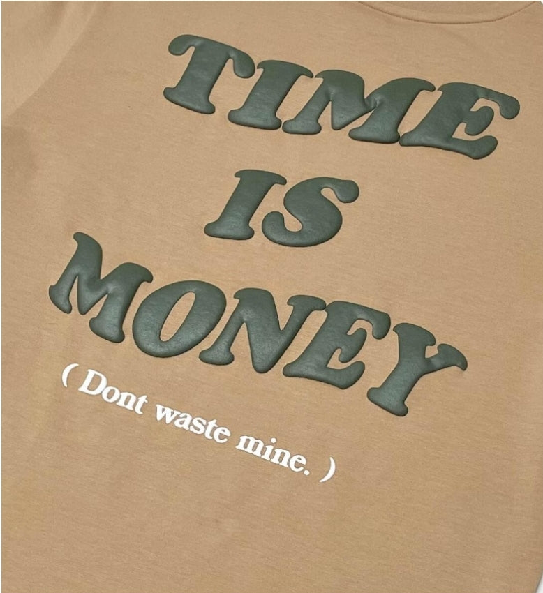 Civilized Time Is Money T-shirt (Taupe)