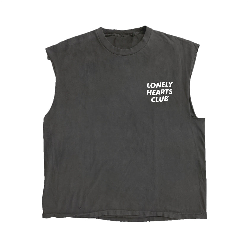 Lonely Hearts Club Nobody Cares  Sleeveless T-shirt (Black)