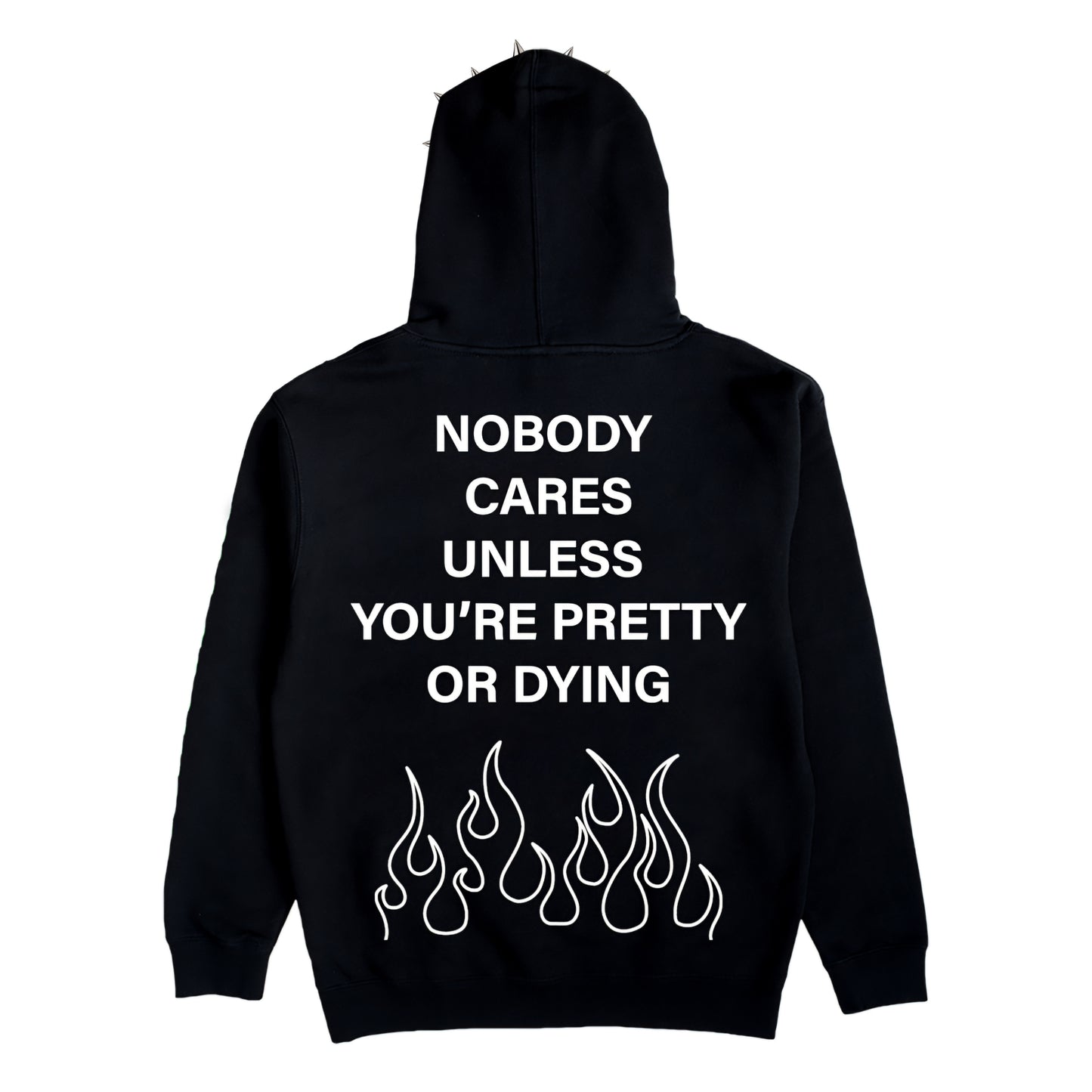 Lonely Hearts Club Nobody Cares Spiked Hoodie