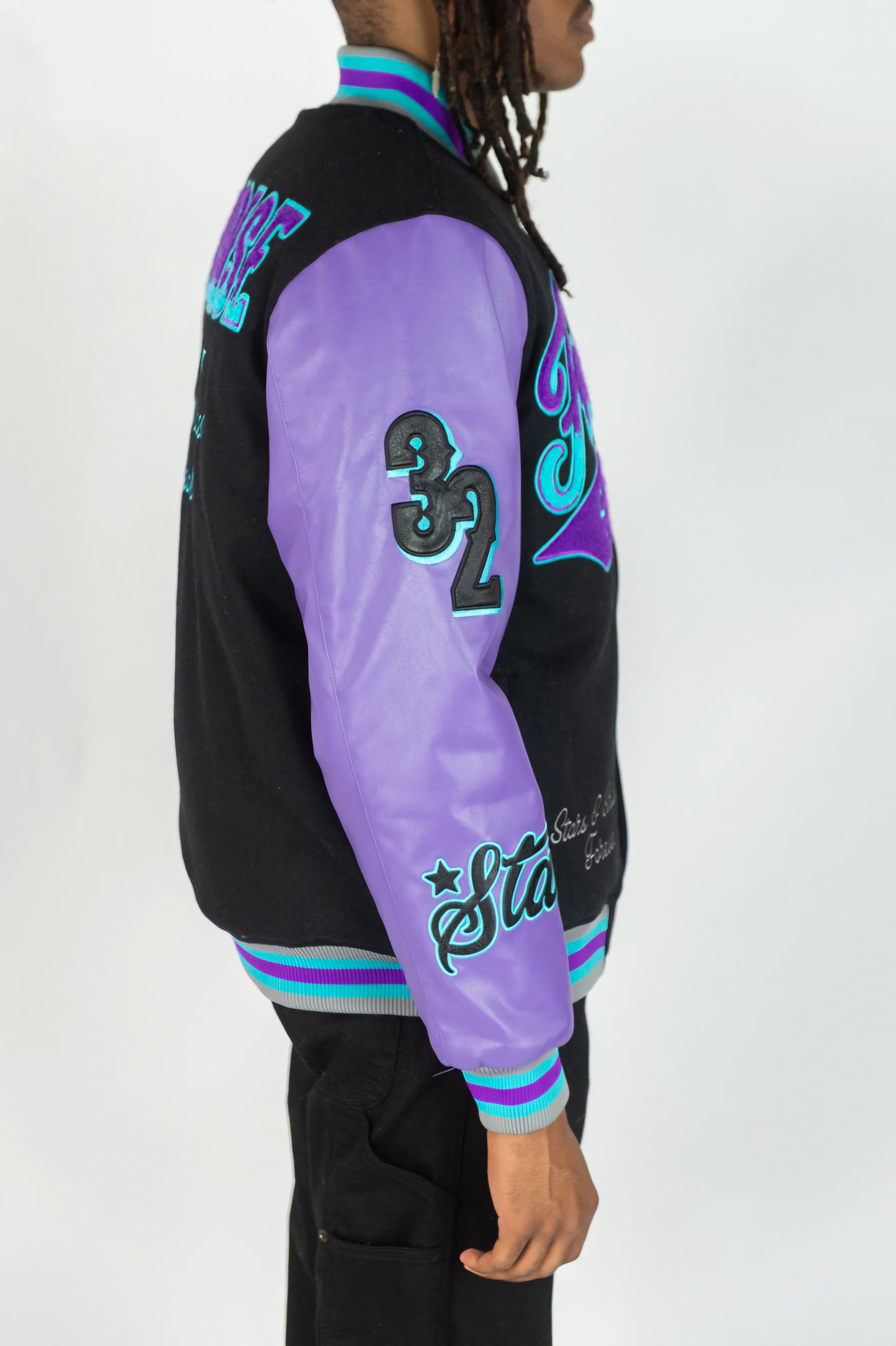 Rebel Minds Fearless Letterman Jacket (Purple)