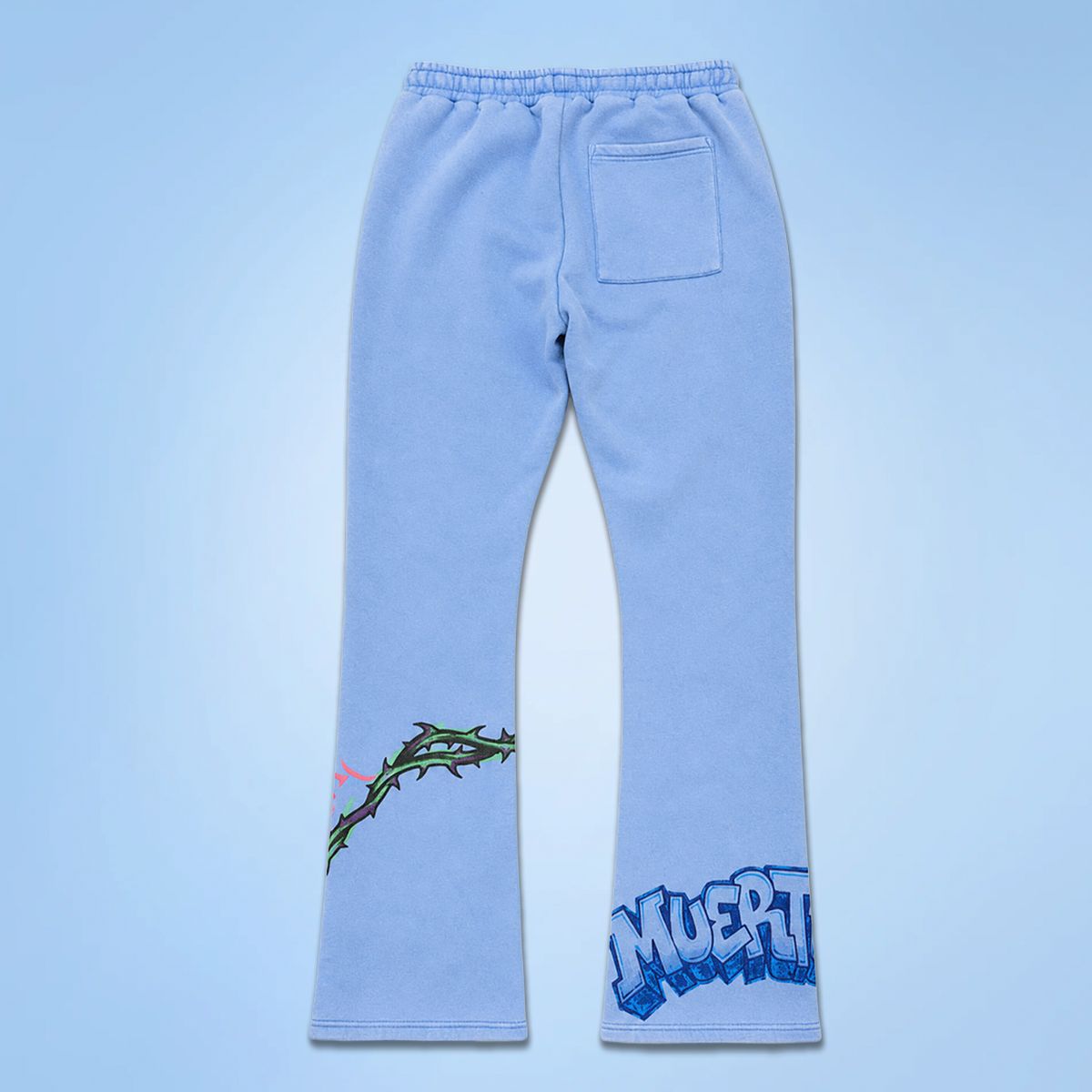 Hasta Muerte All Over Print With Rhinestones Stacked Sweatpants