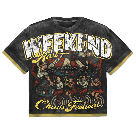 Wknd Riot I Love Chaos Festival Luxury T-shirt