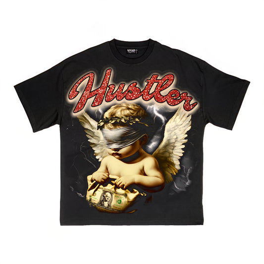 Wknd Riot Hustler Red Rhinestone T-shirt