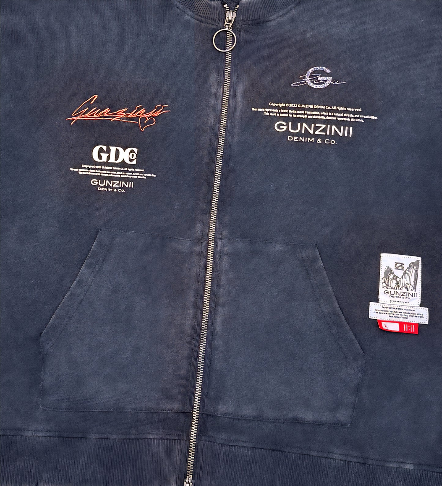 Gunzini Bet On Yourself Full Zip Tshirt Cropped T-shirt