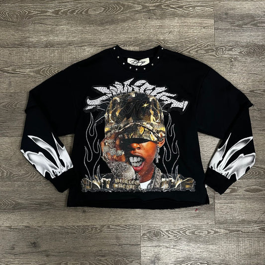 BKYS Sunlight Cropped Long Sleeve T-shirt (Camo)