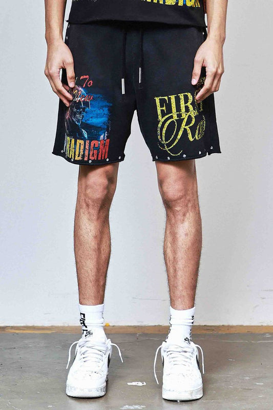 First row Beyond Speed Cropped Rhinestone Shorts