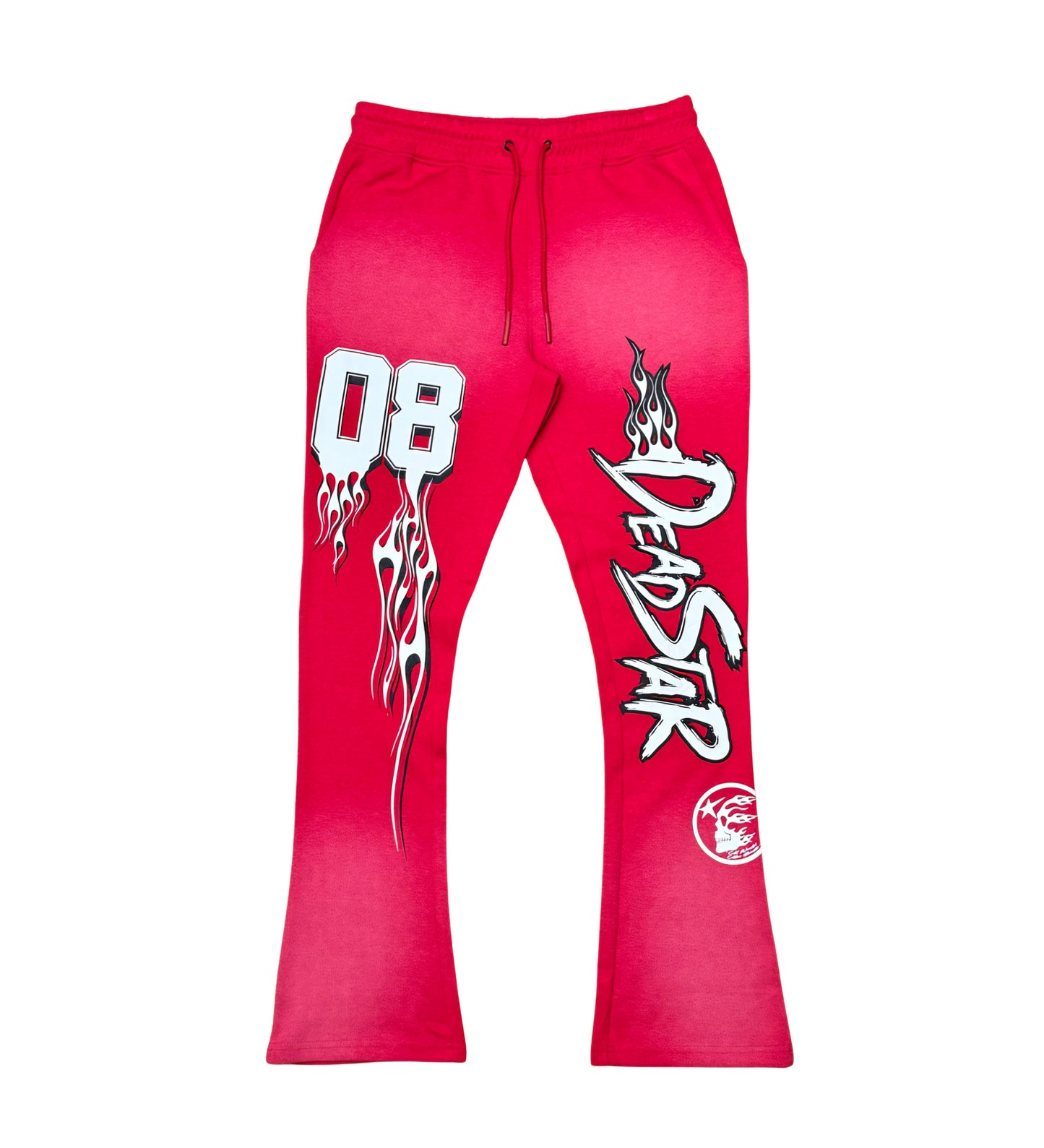 Civilized Dead Star Stacked Sweatpants (Red)