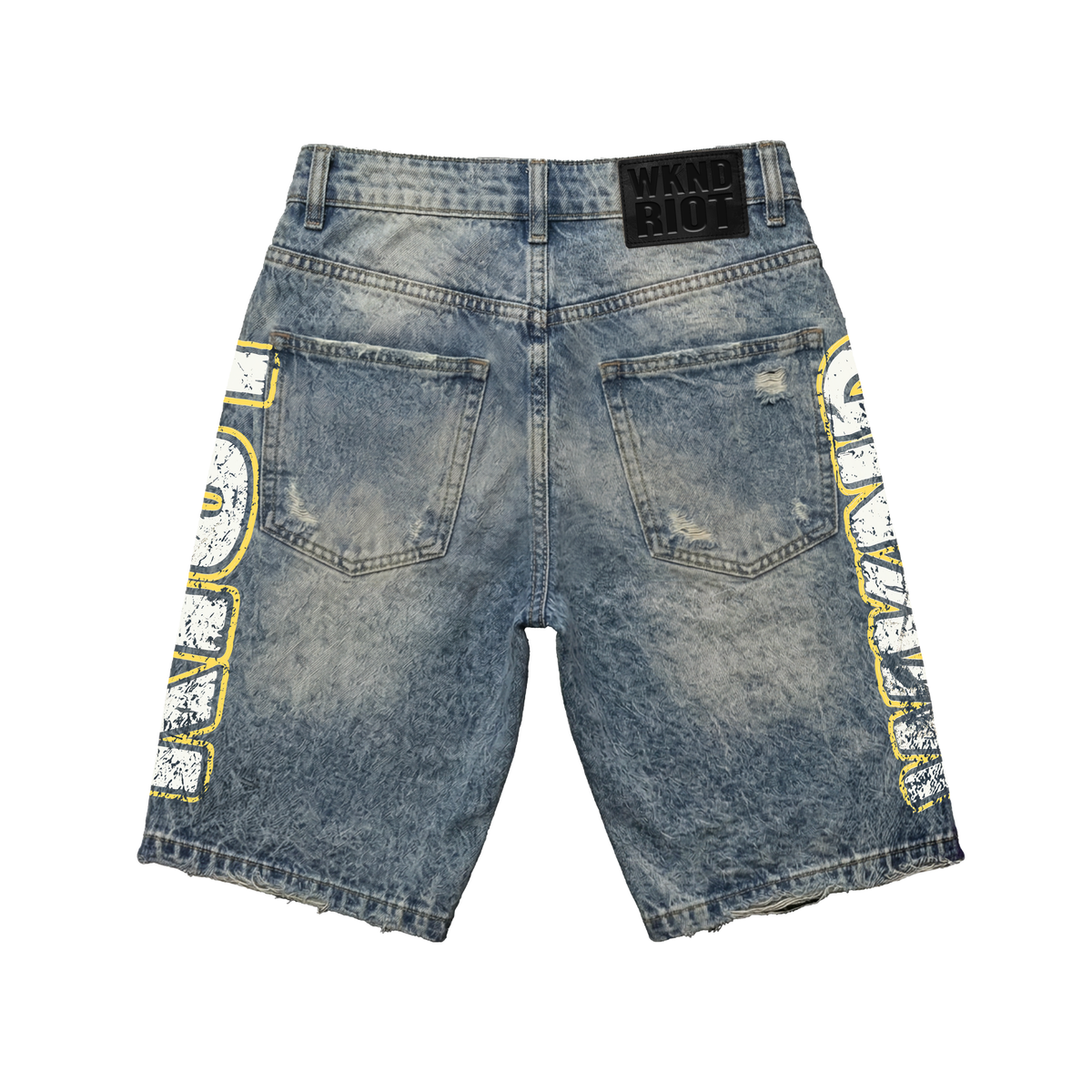Wknd Riot Chaos Festival Denim Shorts