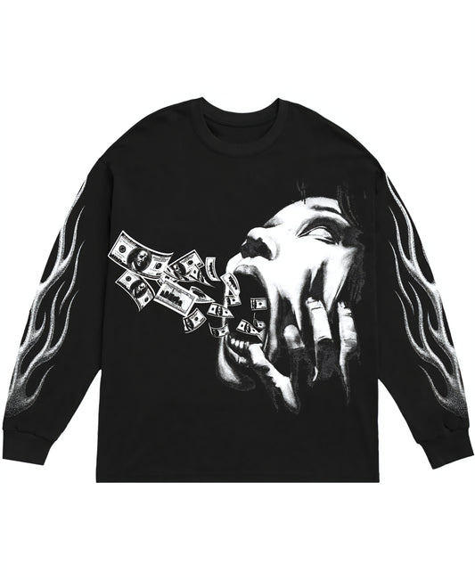 Wknd Riot Money Talks Long Sleeve T-shirt