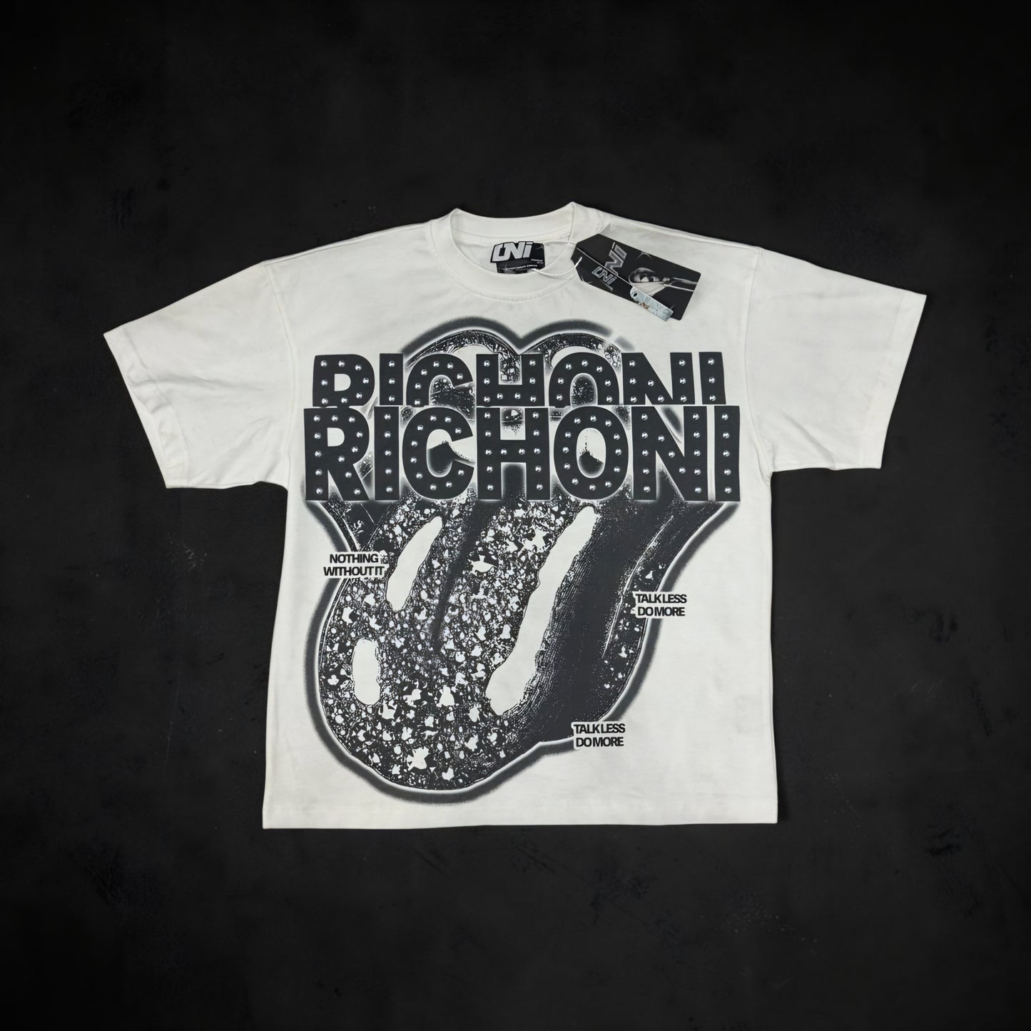 Rich Oni Talk Less Do More Rhinestone T-shirt