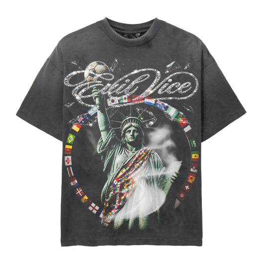 Evil Vice Liberty Heavyweight Rhinestone T-shirt