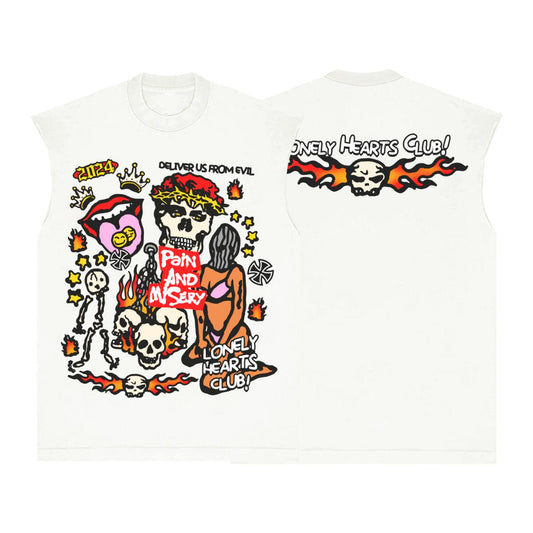 Lonely Hearts Club Pain And Misery Sleeveless T-shirt