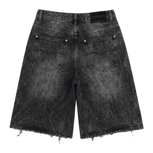Wknd Riot Blade Denim Shorts