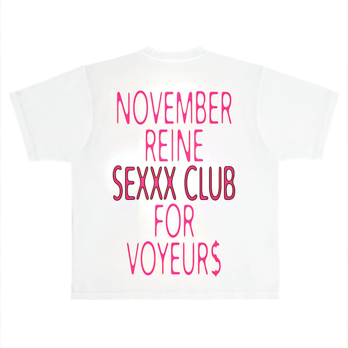 November Reine Look But Don't Touch Luxury Heavyweight T-shirt With Rhinestones