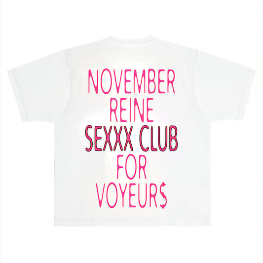 November Reine Look But Don't Touch Luxury Heavyweight T-shirt With Rhinestones