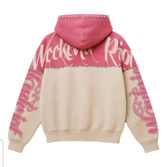 Wknd Riot Top Notch Rhinestone Hoodie