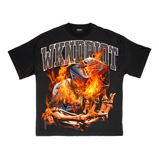 Wknd Riot Risk To Win Rhinestone T-shirt