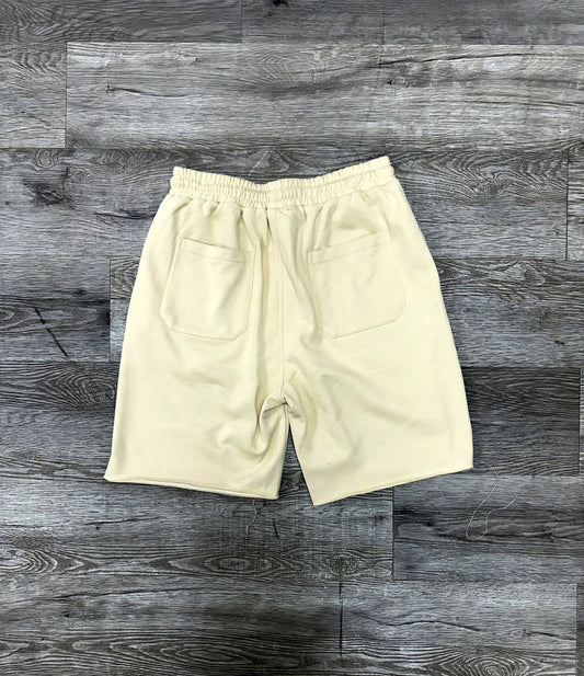 Bkys Rhinestone French Terry Shorts Off White