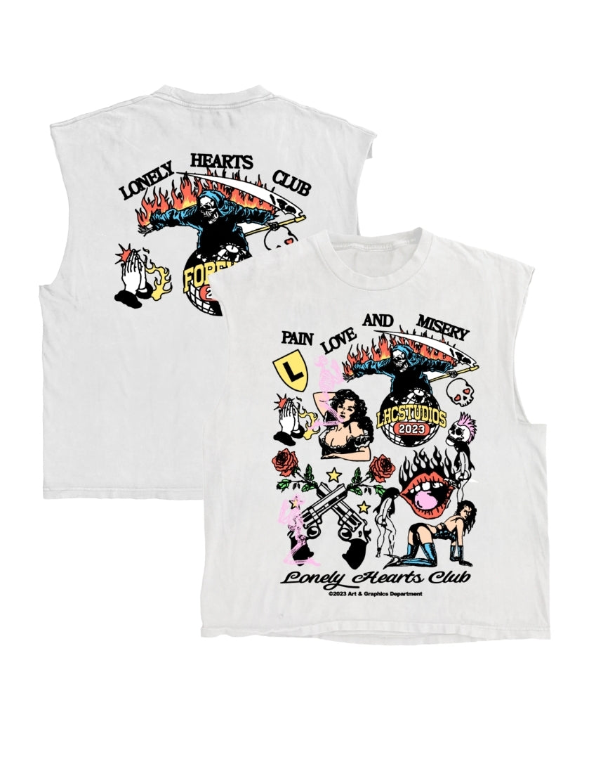 Lonely Hearts Club Pain Love & Misery Sleeveless T-shirt