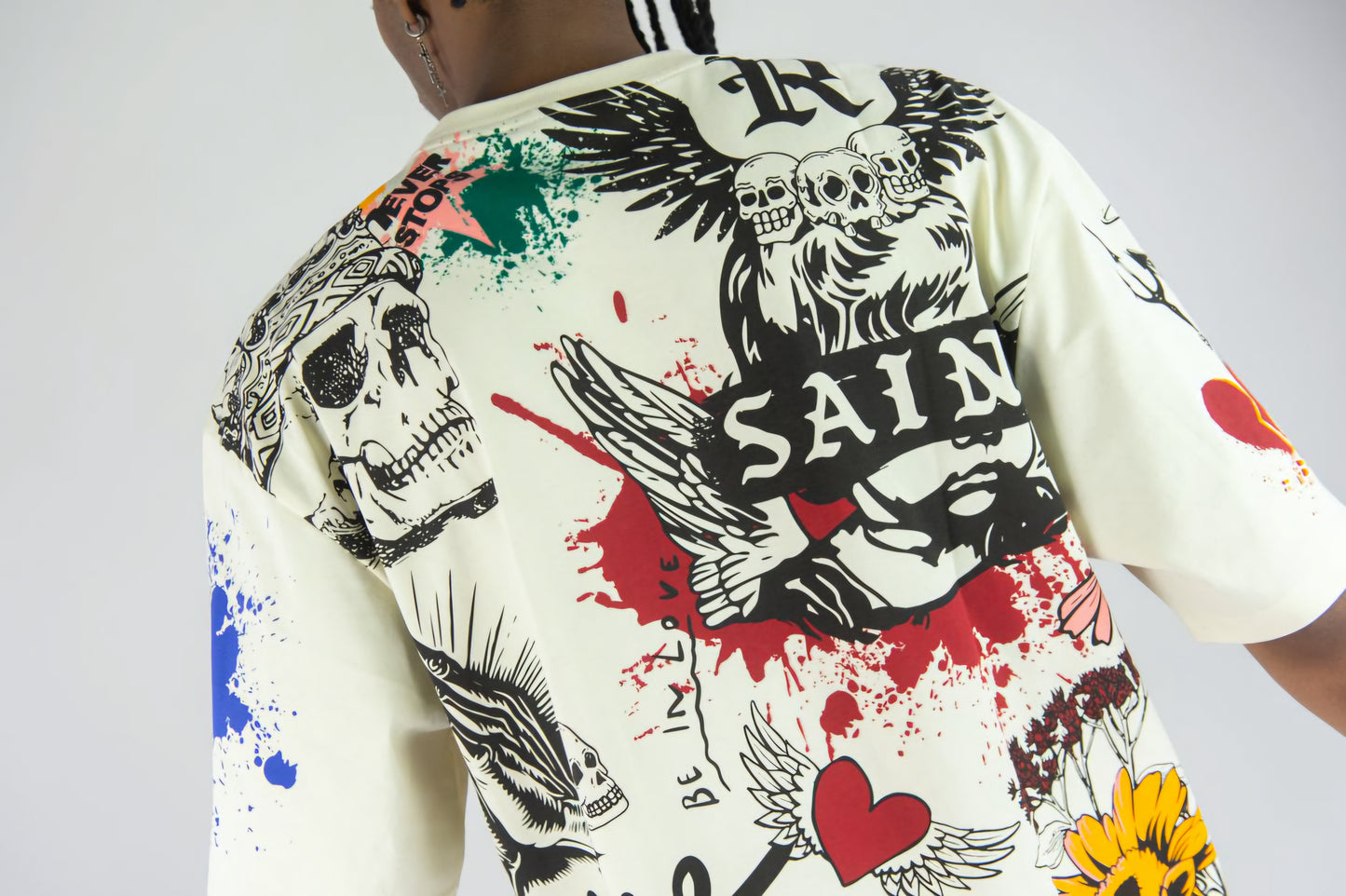 Rebel Minds Saint All Over T-shirt