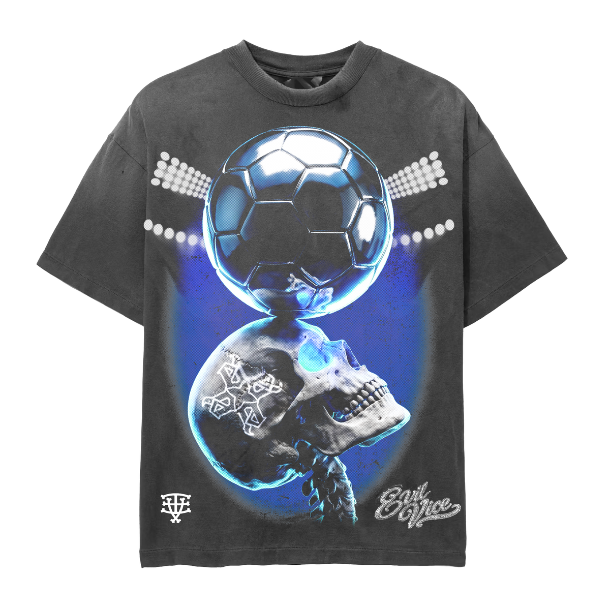 Evil Vice Let's Play Heavyweight Rhinestone T-shirt (Vintage)